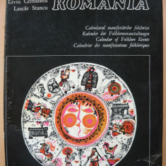 CERNAIANU / STANCU - ROMANIA, CALENDARUL MANIFESTARILOR FOLCLORICE - 1974