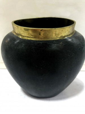 Vază din bronz emailat foto