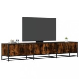 vidaXL Dulap TV, stejar fumuriu, 210x35x41 cm, lemn prelucrat