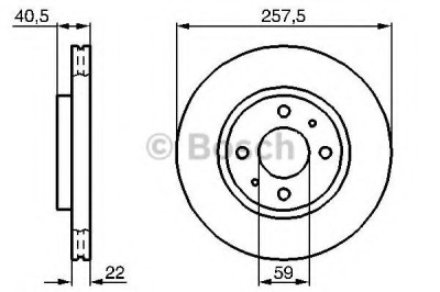 Disc frana FIAT IDEA (350) (2003 - 2016) BOSCH 0 986 479 B43 foto