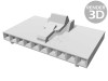 Conector Mama TE Connectivity 10 Pini Pas 2.54mm Model 104257-9 Serie AMPMODU MTE Cablu PCB