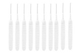 Set 10 perii curățare duș, plastic, alb, 10x7x1 cm