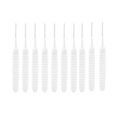 Set 10 perii curățare duș, plastic, alb, 10x7x1 cm