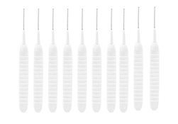 Set 10 perii curățare duș, plastic, alb, 10x7x1 cm