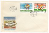 Romania (173b) - Turneul final al C.M. de Fotbal, Italia,1990,serie+colita+3 FDC, Romania de la 1950, Sport