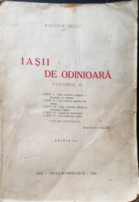 RUDOLF SUTU - IASII DE ODINIOARA - vol. 2 - 1928(dedicatie, autograf) foto