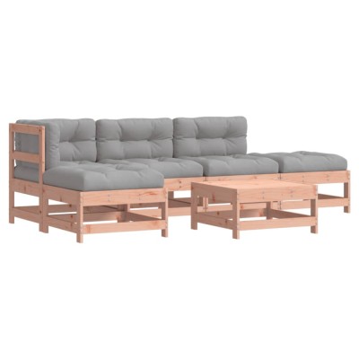 Set mobilier de gradina cu perne, 6 piese, lemn masiv Douglas foto