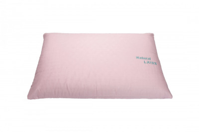 Perna Somnart LATEXCEL, 66x38x14 cm, latex natural, husa bumbac 100%, roz Relax KipRoom foto