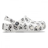 Saboti Crocs Classic Skull Print Clog Kids Alb - White/Black