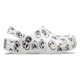 Saboti Crocs Classic Skull Print Clog Kids Alb - White/Black