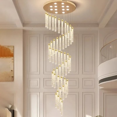 Candelabru Cristal LED Nomiki Auriu foto