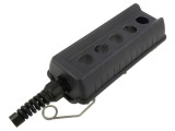 Carcasă neagră EAO 46 cu 5 orificii, IP65, plastic