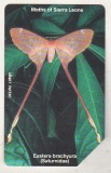bnk card Cartele telefonice - Sierra Leone - fauna - insecte - fluturi
