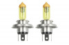 Halogen bec.2pcs.H4.Retro.12V.Max.60W.Culoare deschisă galben.Max.2700k.Socket Tip P43T.Fără aprobare rutieră.Conține 2 nuclee