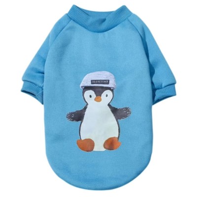 Haina tip hanorac Pufo Penguin pentru caini, sau pisici, marimea L, albastru foto