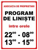 Indicator pentru asociatia de proprietari si program de liniste