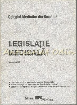 Legislatie Medicala II - Colegiul Medicilor Din Romania