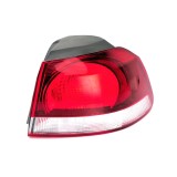 Stop spate lampa VW Golf VI 5K, 10.2008-2013 Model Hatchback, partea Dreapta, partea exteRioara, tip bec W16W+WY21W, cu suport becuri, fumurie, Hella