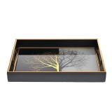 Tava dreptunghiulara decorativa cu design copac 35 cm