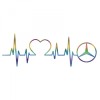 Sticker Mercedes Pulse Heart , Design Emotionant pentru Fanii Mercedes