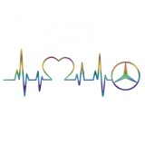 Cumpara ieftin Sticker Mercedes Pulse Heart
