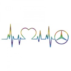 Sticker Mercedes Pulse Heart
