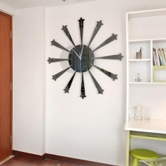 Ceas Decorativ Sticker, Fara Zgomot, Aspect comete, 450 mm x 450 mm