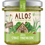 Crema Tartinabila cu Spanac si Samburi de Pin Fara Gluten Eco 135 grame Allos, Allos &amp; Derit
