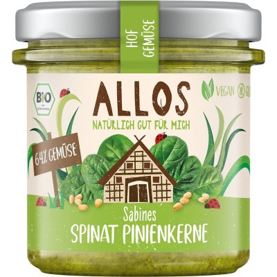 Crema Tartinabila cu Spanac si Samburi de Pin Fara Gluten Eco 135 grame Allos foto