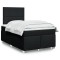 Gossi pat box spring cu saltea, negru, 120x190 cm, catifea
