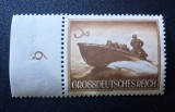 Germania Reich 1944 Ziua Forțelor Armate Șalupă de Desant Militar Pioneer 3+2pf Margine de Coală cu Cifră MNH Neștampilat - TG1