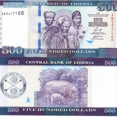 Liberia 500 Dollars 2020 P-36c UNC