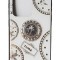 Husa cu pietricele + inel rotativ &#039; Clock &#039; Samsung Galaxy S20 Ultra , Alb
