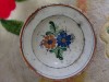 Farfurie veche ceramica cu flori, stil vintage, obiect decorativ casa