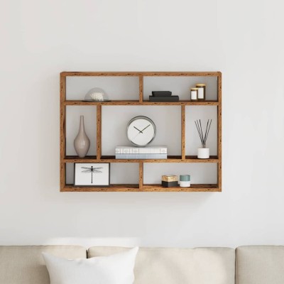 vidaXL Raft de perete, lemn vechi, 75x16x55 cm, lemn prelucrat 862045 foto