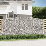 vidaXL Coș gabion arcuit, 400x50x180/200 cm, fier galvanizat 153419