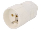 Conector Alimentare AC Mamă 230V 16A Alb IP20