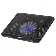 Cooler tip suport laptop Rebel, 10-14 inch, 1000 rpm, USB 2.0, Negru foto