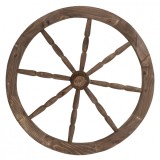 Roata Rustica decorativa din lemn 59cm maro Zilan EXT 10231