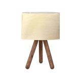 Cumpara ieftin Veioza PWL-1071, Pako World, E27, Bej-Nuc, 19x19x32 cm