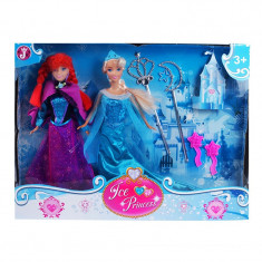 Set 2 papusi Ice Princess, 30 cm, accesorii incluse foto