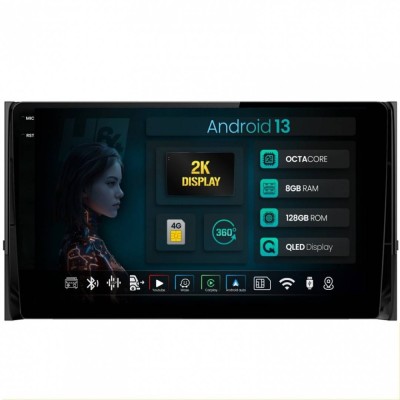 Navigatie 2K Skoda Kodiaq 8GB RAM Android 13 Octacore Slot Sim 4G DSP GPS Wi-FI Carplay Android Auto USB Bluetooth Waze Touchscreen 10.36 Inch foto