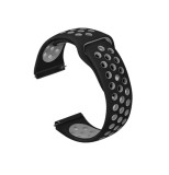 Curea silicon compatibila Huawei Watch GT 7 46mm, telescoape Quick Release, 22mm, Negru/Gri