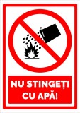 Semn nu stingeti cu apa