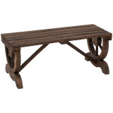 Outsunny Banca de Gradina cu 2 locuri din lemn de molid, Maro 105x50x53cm | Aosom Romania