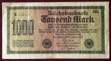 Germania 1.000 1000 Mark 1922 seria verde cu cifre mici 710 **