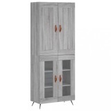 Cumpara ieftin Dulap inalt, gri sonoma, 69,5x34x180 cm, lemn compozit