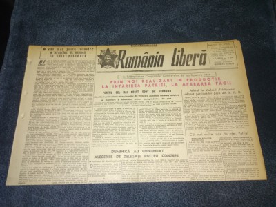ZIARUL ROMANIA LIBERA 5 SEPTEMBRIE 1950 RAZBOI COREEA foto
