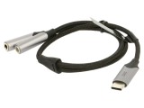 Cablu Audio Jack 3.5mm la USB C 0.3m Negru