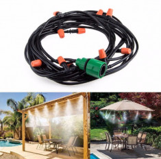 Kit racire cu apa complet pentru terasa gradina sau balcon 10m lungime 10 duze foto